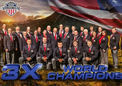 Paul Phillips in Team Photo of the US Rifle Team World Champions