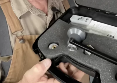 Roy Huntington Gunsmith Holidng Manson Reamer's Muzzle Crowing Kit